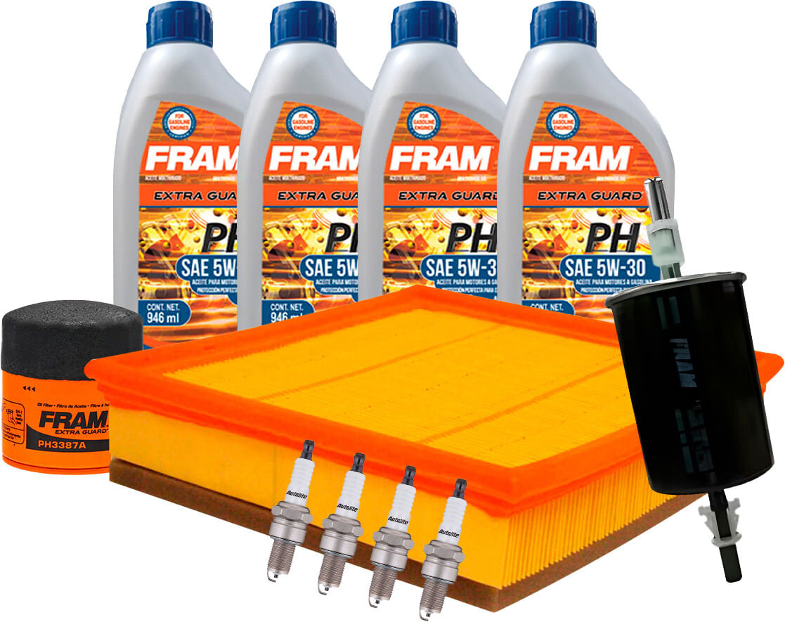 Kit De Afinación Con Aceite 5W30 Mineral, Bujías Cobre Y 3 Filtros (11 Piezas)