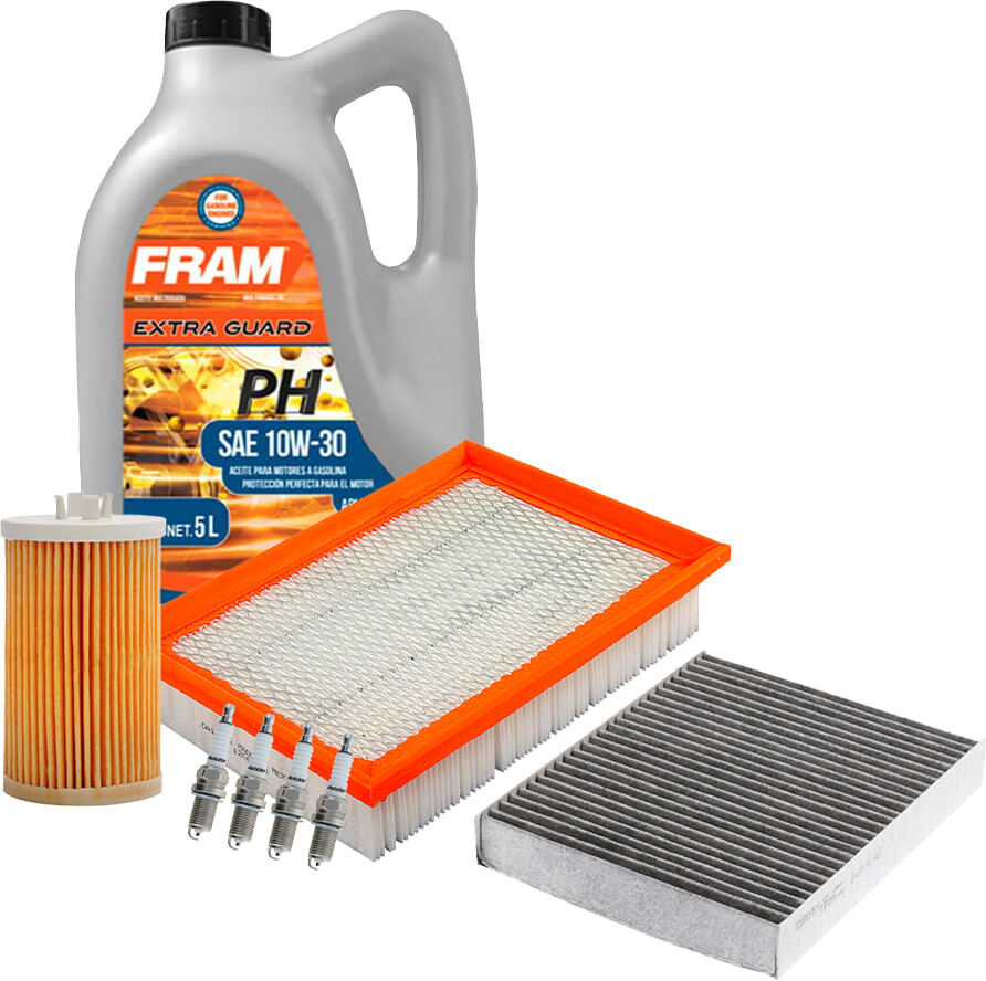 Kit De Afinación Con Aceite 10W30 Mineral, Bujías Cobre Y 3 Filtros (8 Piezas)