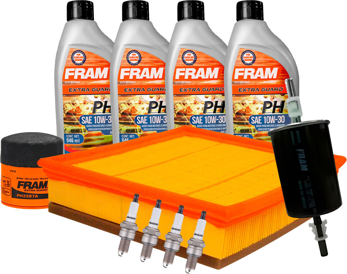 Kit De Afinación Con Aceite 10W30 Mineral, Bujías Cobre Y 3 Filtros (11 Piezas)