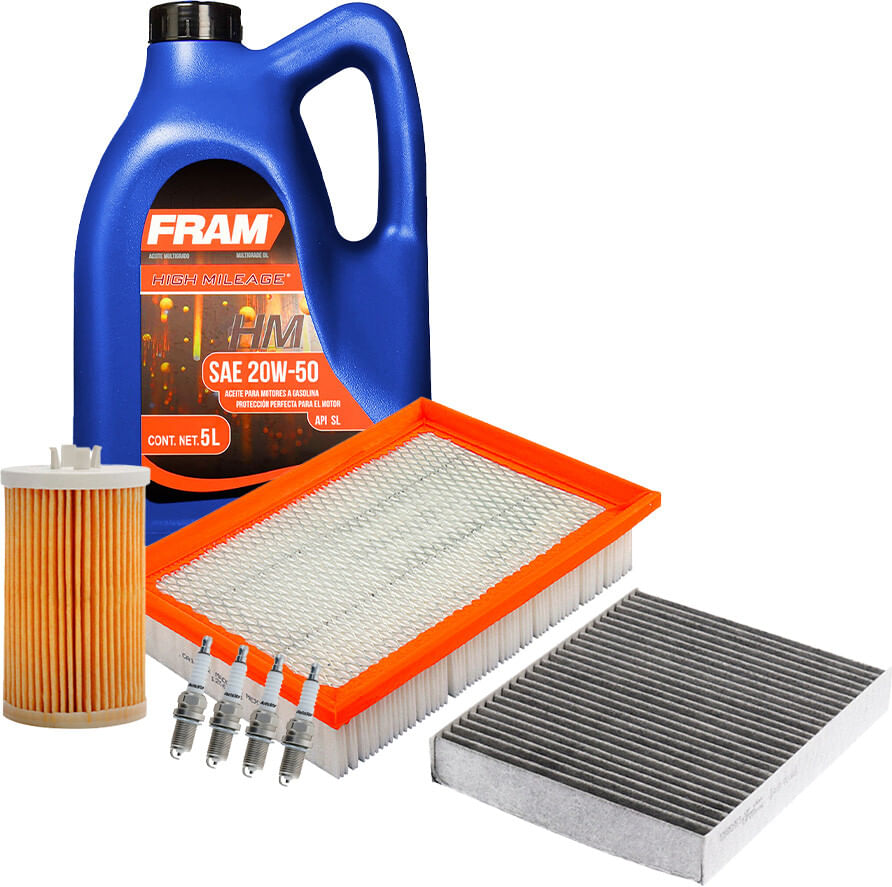 Kit De Afinación Con Aceite 20W50 Mineral, Bujías Cobre Y 3 Filtros (8 Piezas)