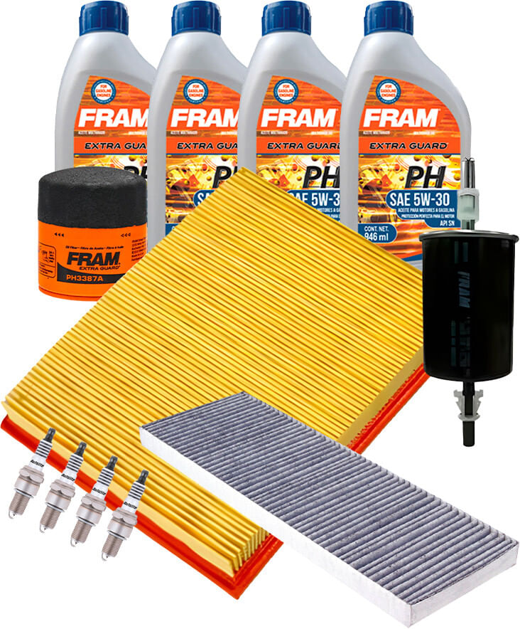 Kit De Afinación Con Aceite 5W30 Mineral, Bujías Iridio Y 4 Filtros (12 Piezas)