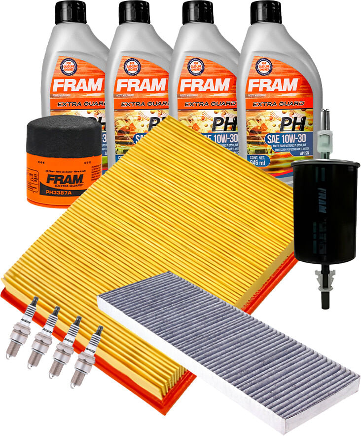 Kit De Afinación Con Aceite 10W30 Mineral, Bujías Iridio Y 4 Filtros (12 Piezas)