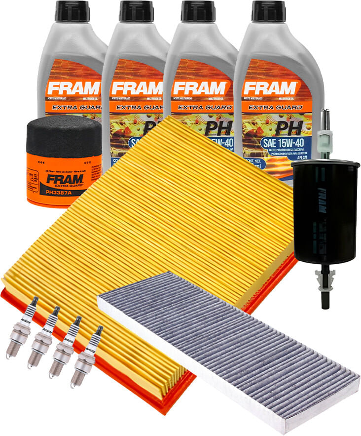 Kit De Afinación Con Aceite 15W40 Mineral, Bujías Iridio Y 4 Filtros (12 Piezas)