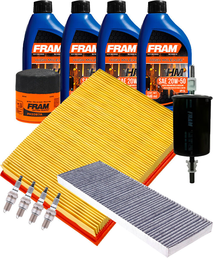 Kit De Afinación Con Aceite 20W50 Mineral, Bujías Iridio Y 4 Filtros (12 Piezas)