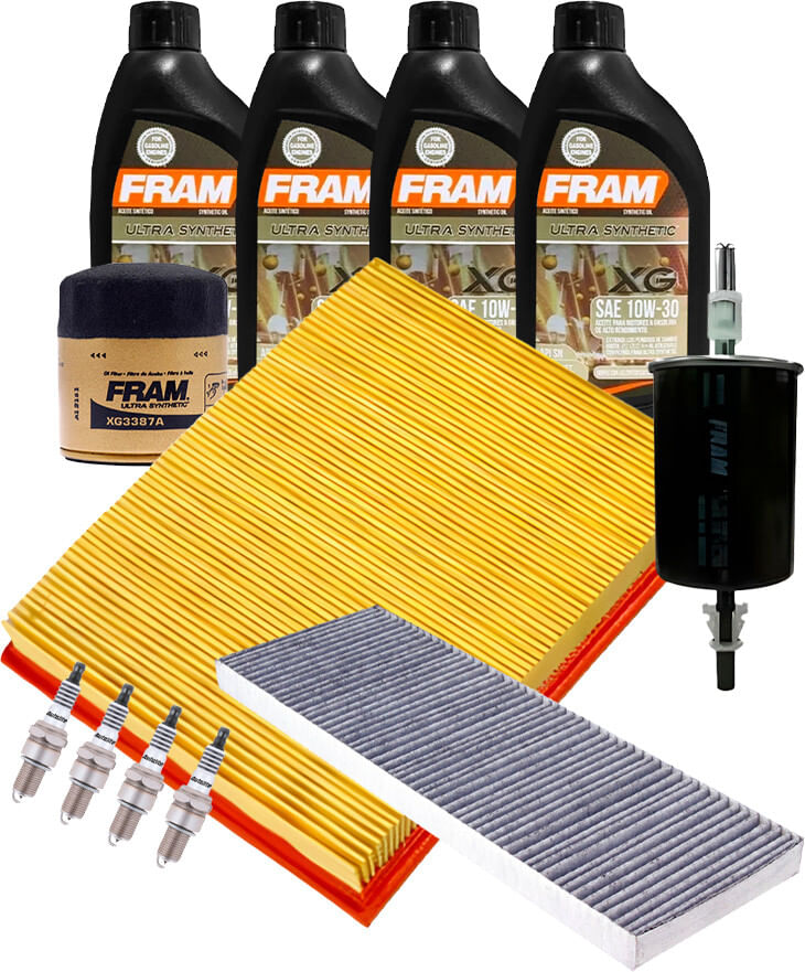 Kit De Afinación Con Aceite 10W30 Sintético, Bujías Iridio Y 4 Filtros (12 Piezas)