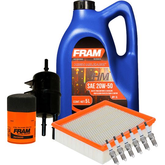 fram-autolite-kit-de-afinacion-con-aceite-20w50-mineral-bujias-cobre-y-3-filtros-10-piezas-ford-ranger-2001-2003-ranger-v6-3-0l-v6-4-0l-0