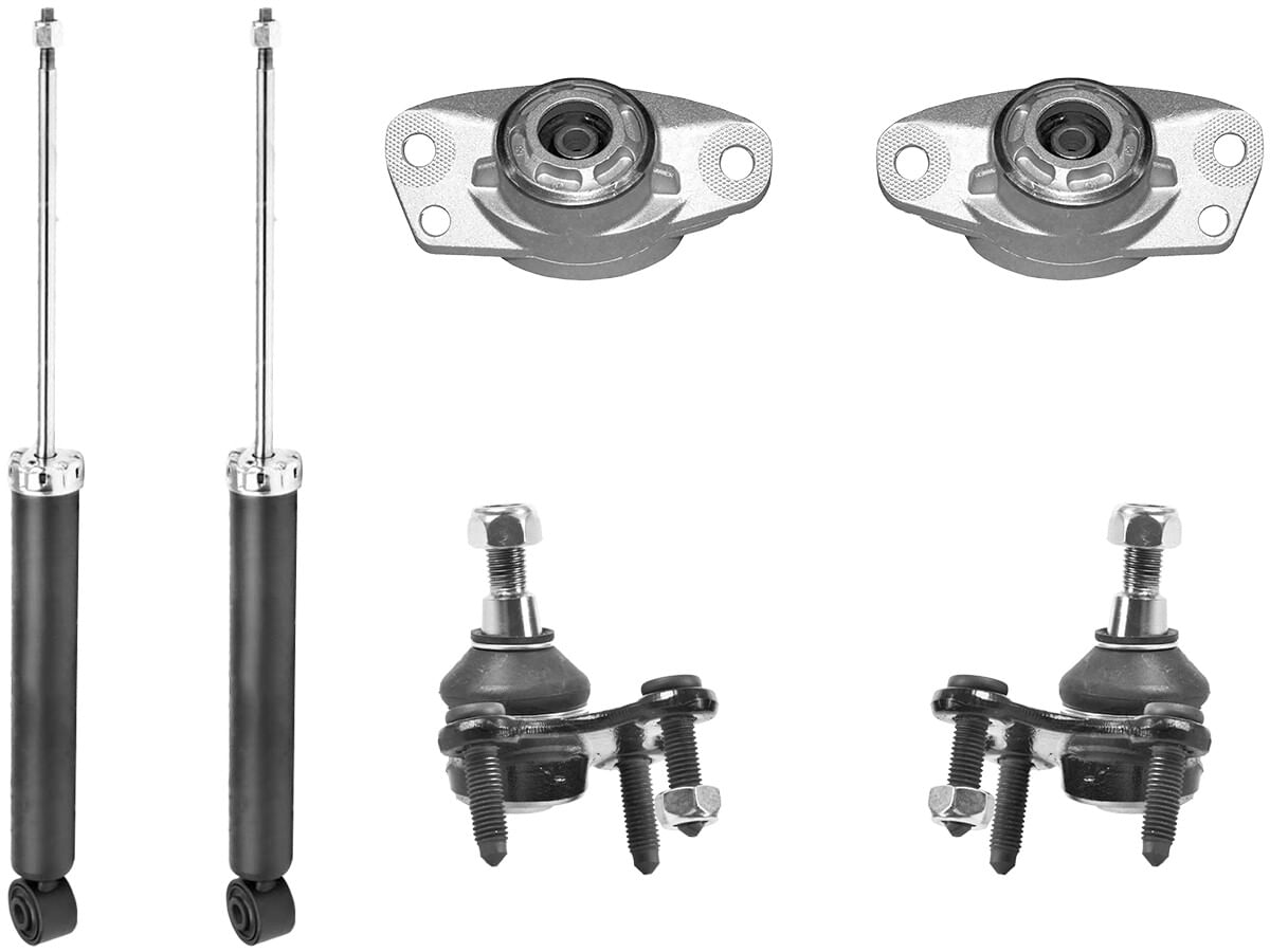 Kit De Amortiguadores, Rótulas Y Bases (6 Piezas)