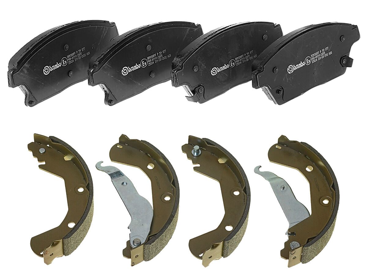 Kit De Balatas Bajos Metales Y Zapatas