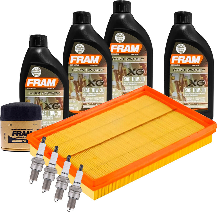 Kit De Afinación Con Aceite 10W30 Sintético, Bujías Cobre Y 2 Filtros (10 Piezas)