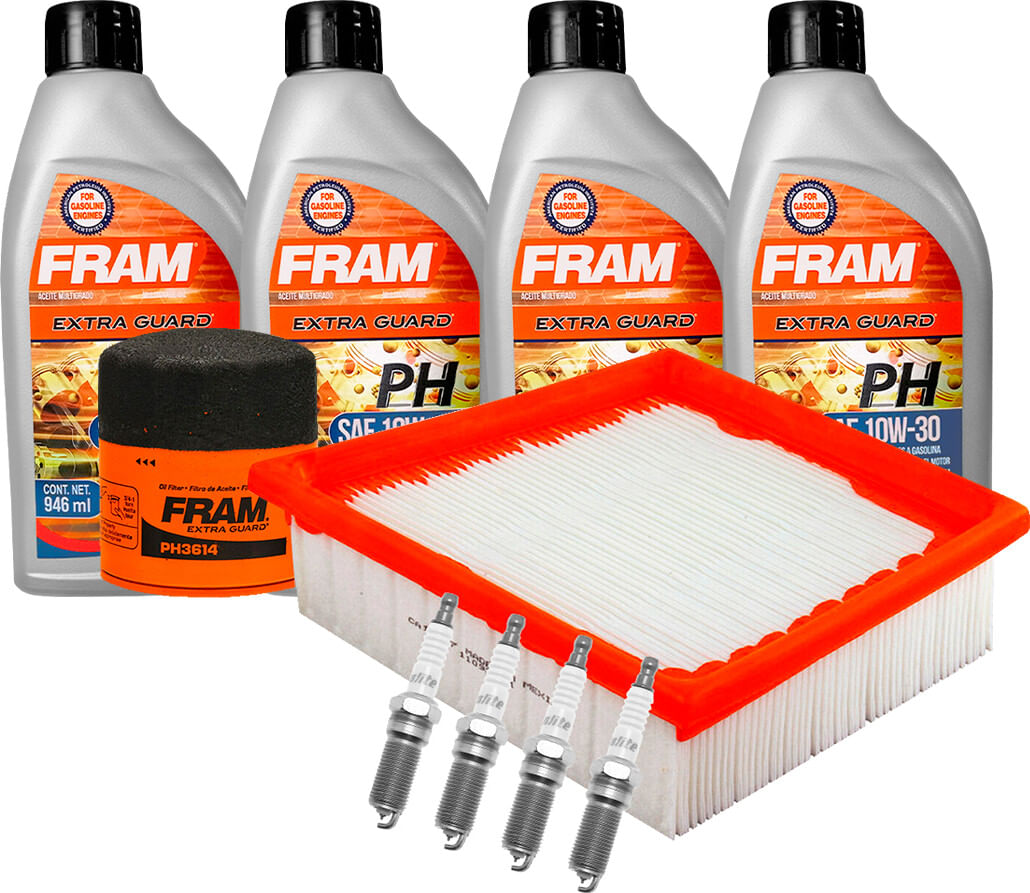 Kit De Afinación Con Aceite 10W30 Mineral, Bujías Iridio Y 2 Filtros (10 Piezas)