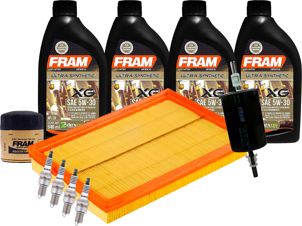 Kit De Afinación Con Aceite 5W30 Sintético, Bujías Iridio Y 3 Filtros (11 Piezas)