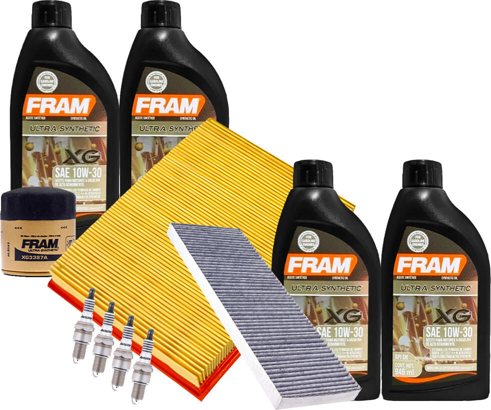 Kit De Afinación Con Aceite 10W30 Sintético, Bujías Iridio Y 3 Filtros (11 Piezas)