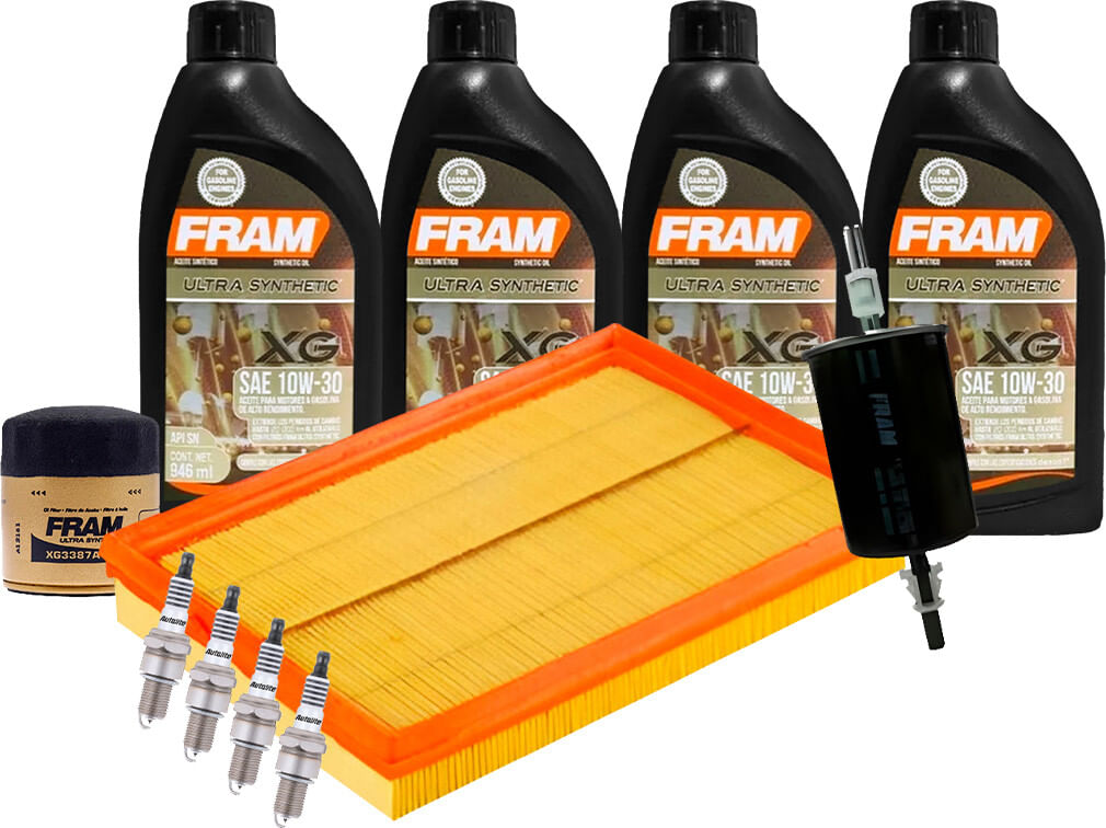 Kit De Afinación Con Aceite 10W30 Sintético, Bujías Iridio Y 3 Filtros (11 Piezas)