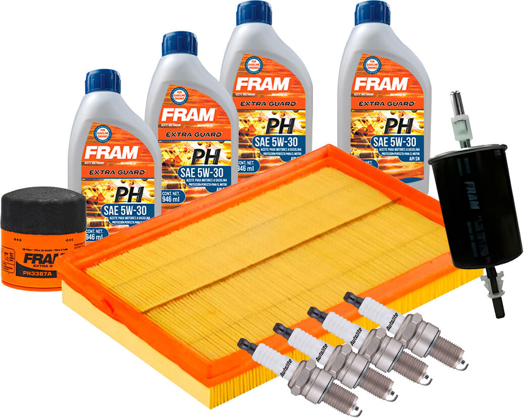 Kit De Afinación Con Aceite 5W30 Mineral, Bujías Platino Y 3 Filtros (11 Piezas)