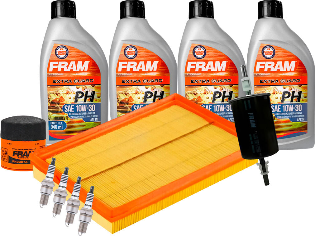 Kit De Afinación Con Aceite 10W30 Mineral, Bujías Iridio Y 3 Filtros (11 Piezas)
