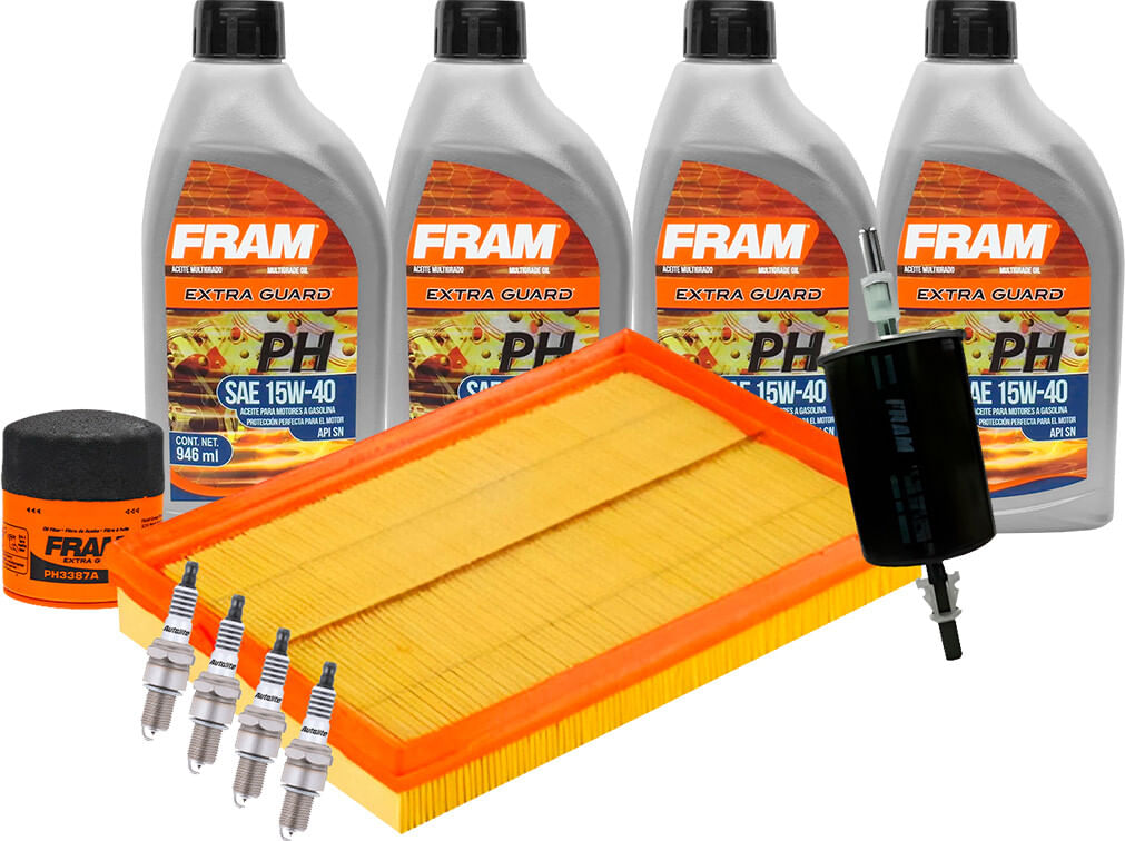 Kit De Afinación Con Aceite 15W40 Mineral, Bujías Iridio Y 3 Filtros (11 Piezas)