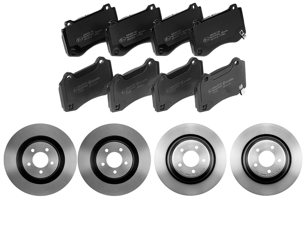 Kit De Balatas Bajos Metales Y 4 Discos Ventilados Delanteros Y Traseros