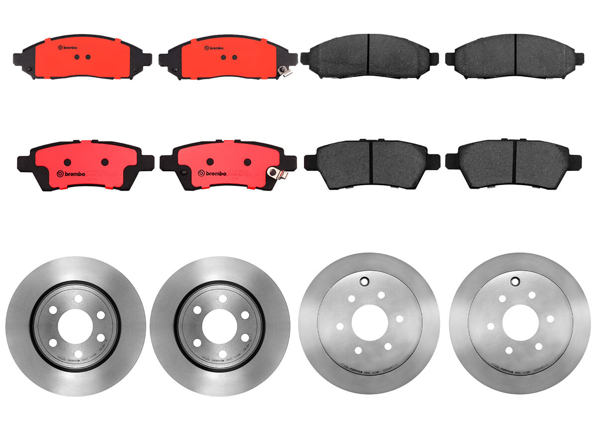 Kit De Balatas Cerámicas Y 4 Discos Ventilados Delanteros Y Traseros