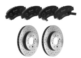 Kit De Balatas Bajos Metales Y 2 Discos Hiperventilados Delanteros