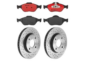 Kit De Balatas Cerámicas Y 2 Discos Hiperventilados Delanteros