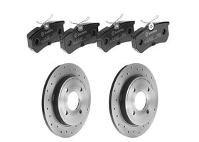 Kit De Balatas Bajos Metales Y 2 Discos Hiperventilados Traseros