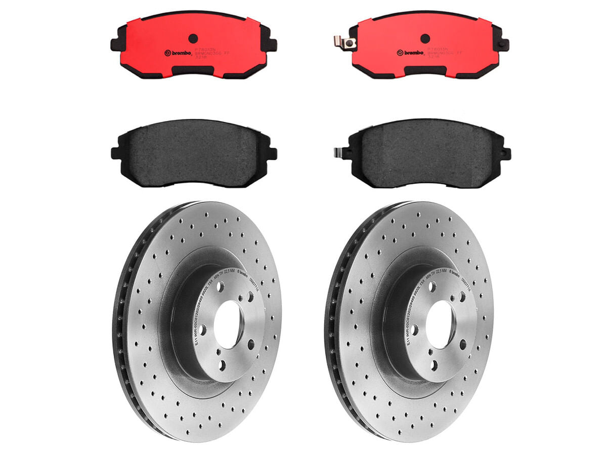 Kit De Balatas Cerámicas Y 2 Discos Hiperventilados Delanteros