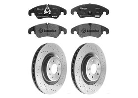 Kit De Balatas SportXtra Y 2 Discos Hiperventilados Delanteros