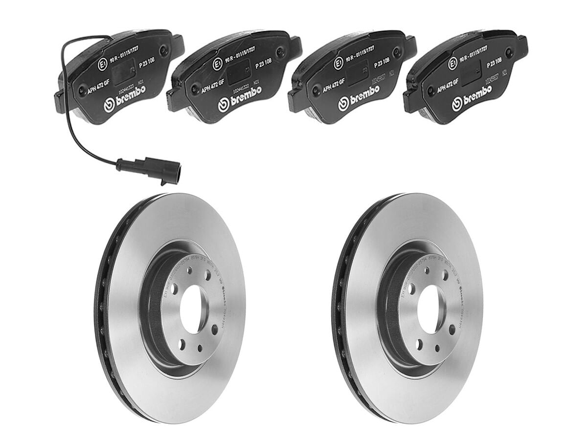 Kit De Balatas Bajos Metales Y 2 Discos Ventilados Delanteros