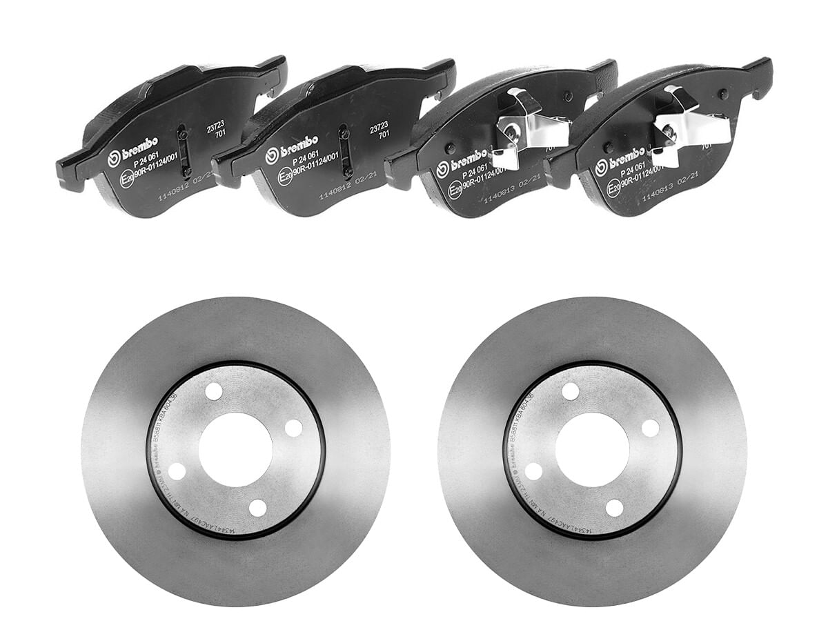 Kit De Balatas Bajos Metales Y 2 Discos Ventilados Delanteros