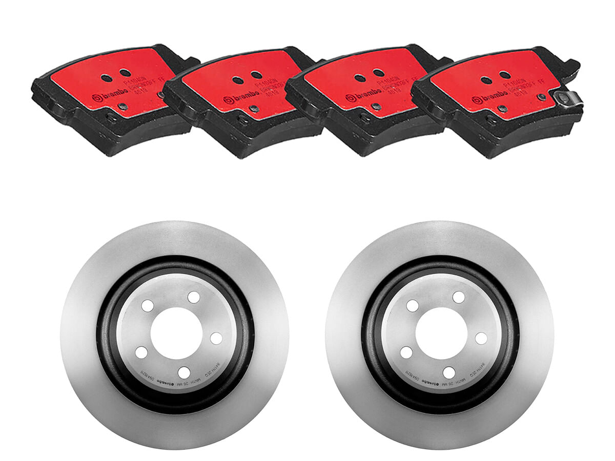 Kit De Balatas Cerámicas Y 2 Discos Ventilados Traseros