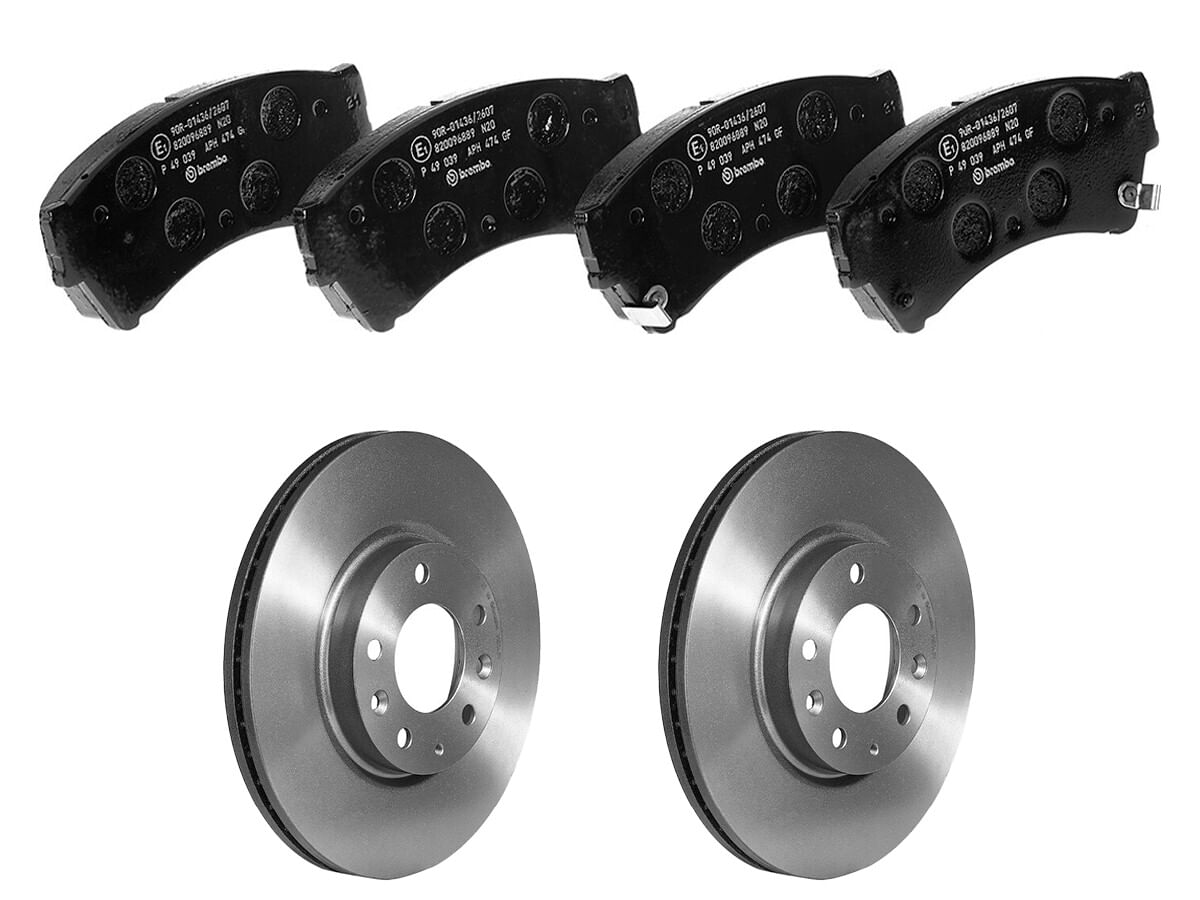 Kit De Balatas Bajos Metales Y 2 Discos Ventilados Delanteros