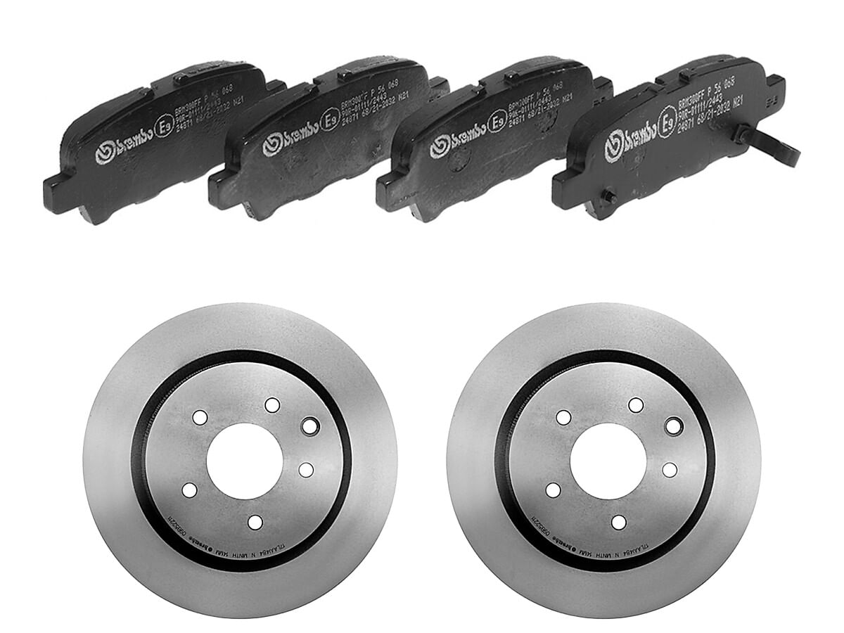 Kit De Balatas Bajos Metales Y 2 Discos Ventilados Traseros