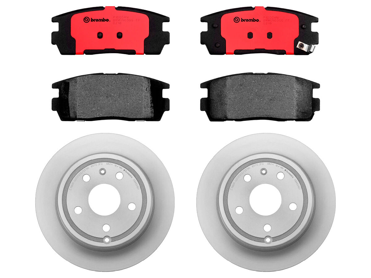 Kit De Balatas Cerámicas Y 2 Discos Ventilados Traseros