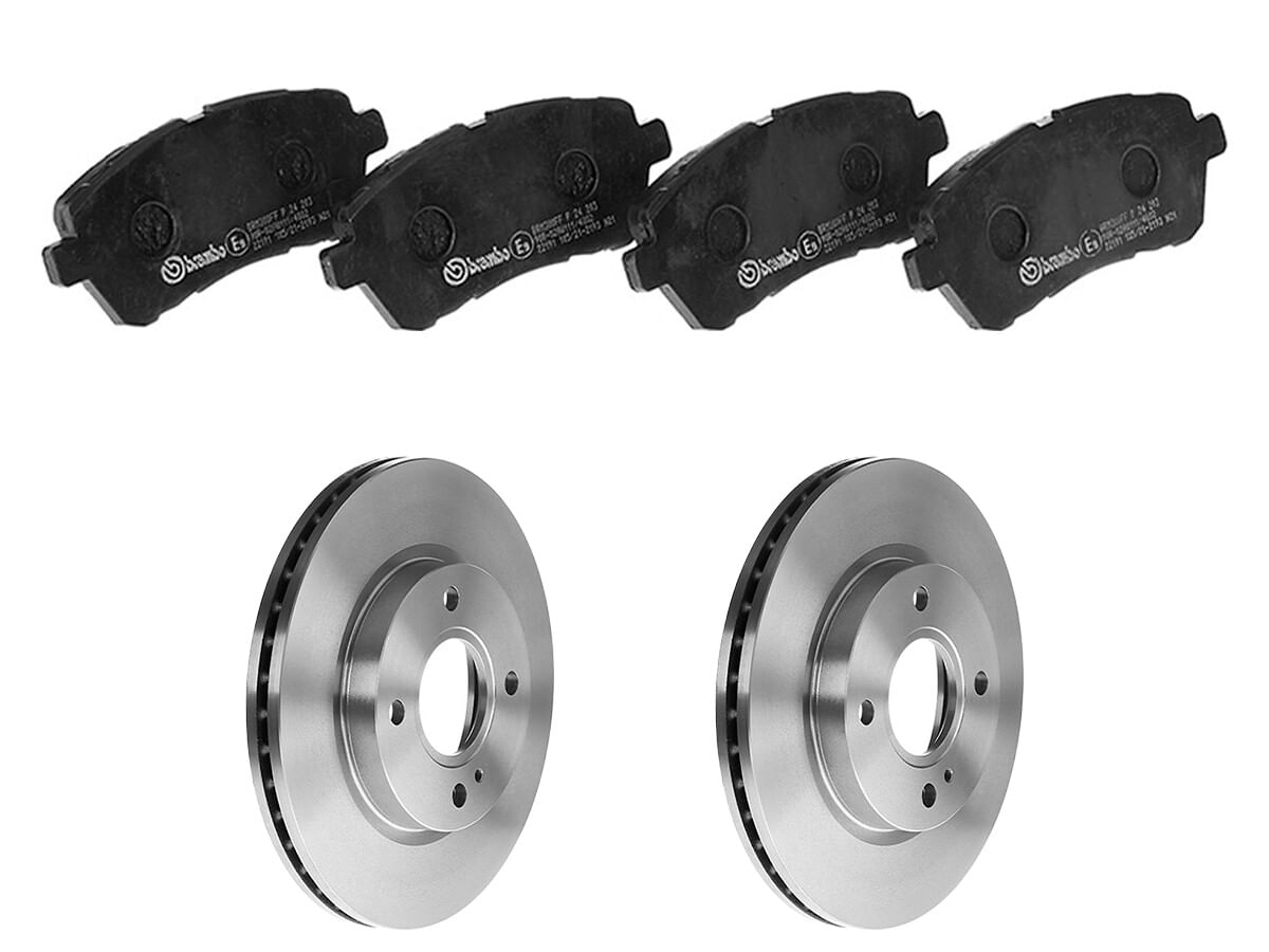 Kit De Balatas Bajos Metales Y 2 Discos Ventilados Delanteros