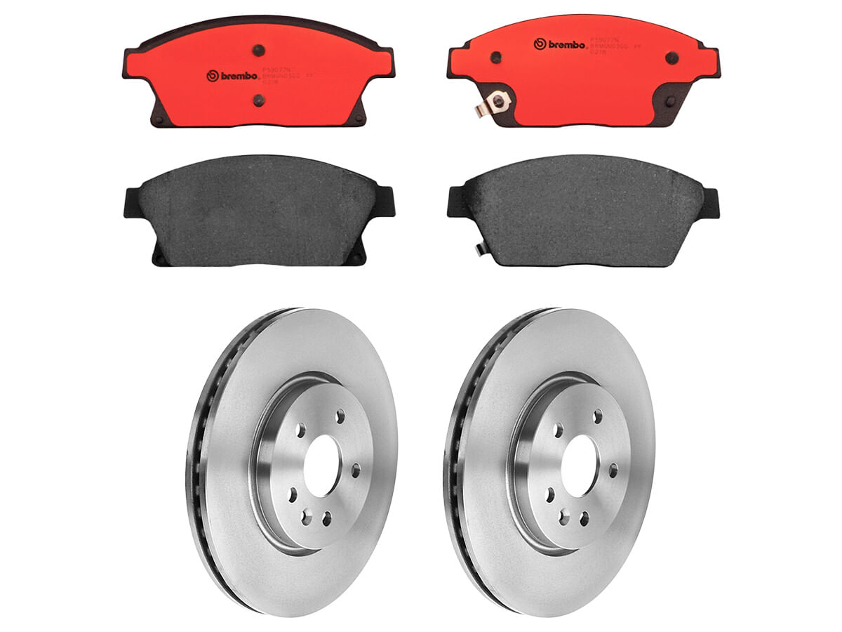 Kit De Balatas Cerámicas Y 2 Discos Ventilados Delanteros