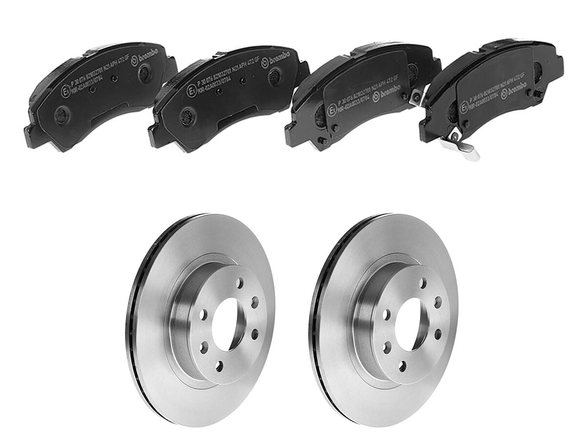 Kit De Balatas Bajos Metales Y 2 Discos Ventilados Delanteros