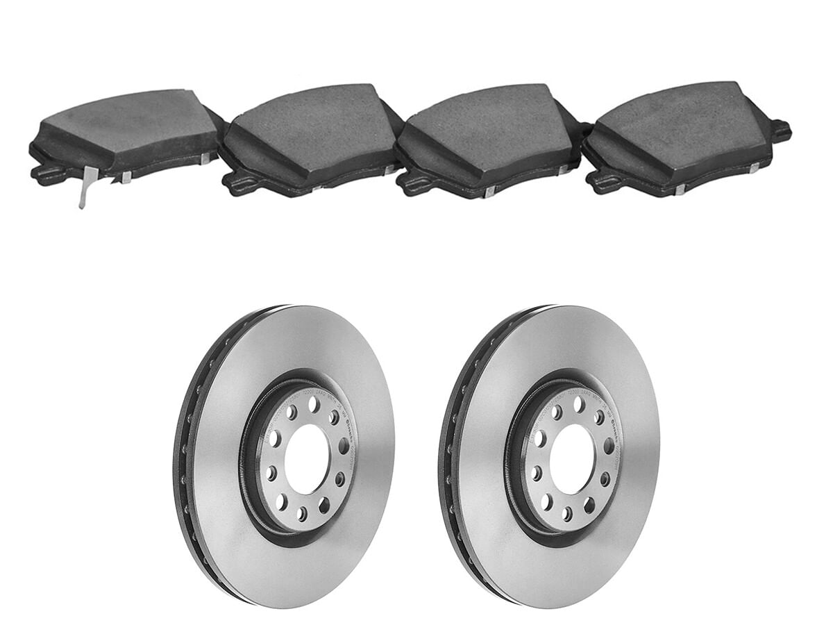 Kit De Balatas Cerámicas Y 2 Discos Ventilados Delanteros