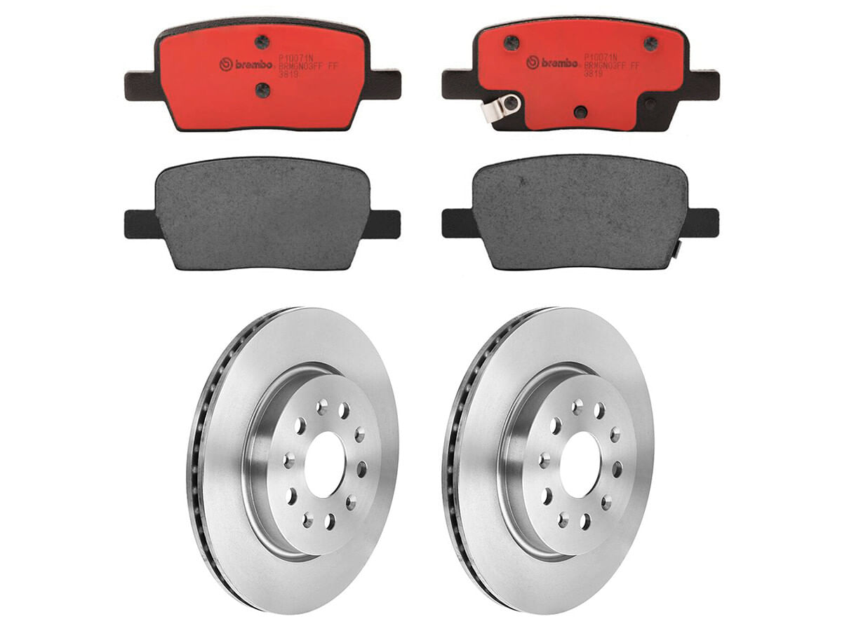 Kit De Balatas Cerámicas Y 2 Discos Ventilados Traseros
