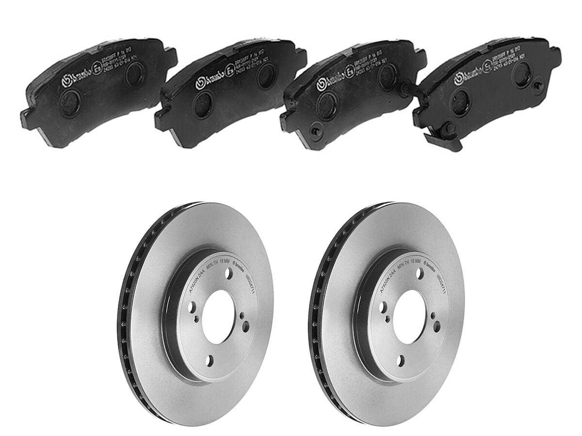 Kit De Balatas Bajos Metales Y 2 Discos Ventilados Delanteros