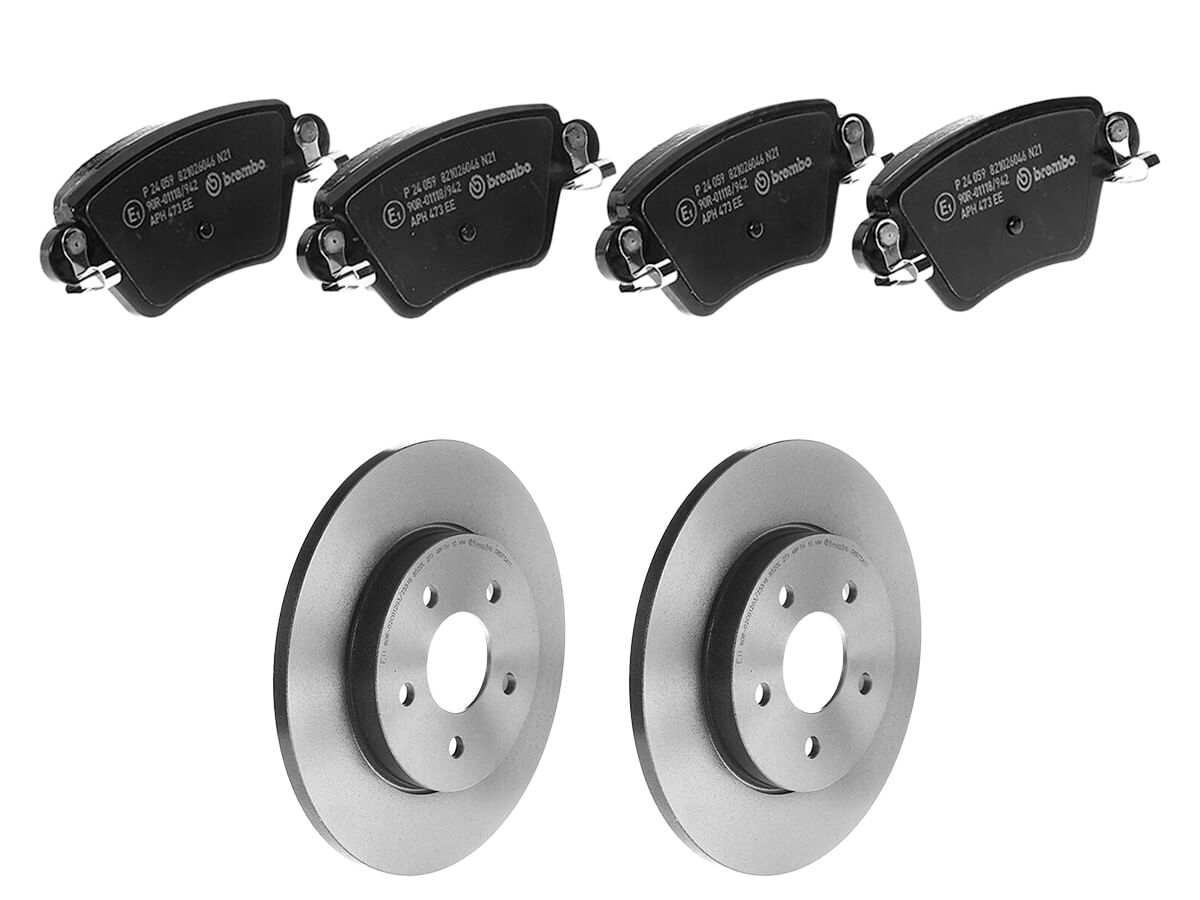 Kit De Balatas Bajos Metales Y 2 Discos Sólidos Traseros