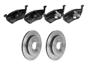 Kit De Balatas Bajos Metales Y 2 Discos Sólidos Traseros