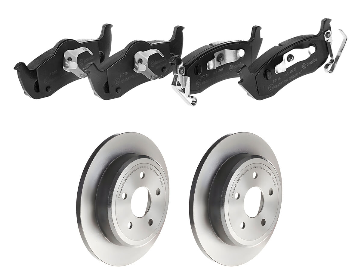 Kit De Balatas Bajos Metales Y 2 Discos Sólidos Traseros