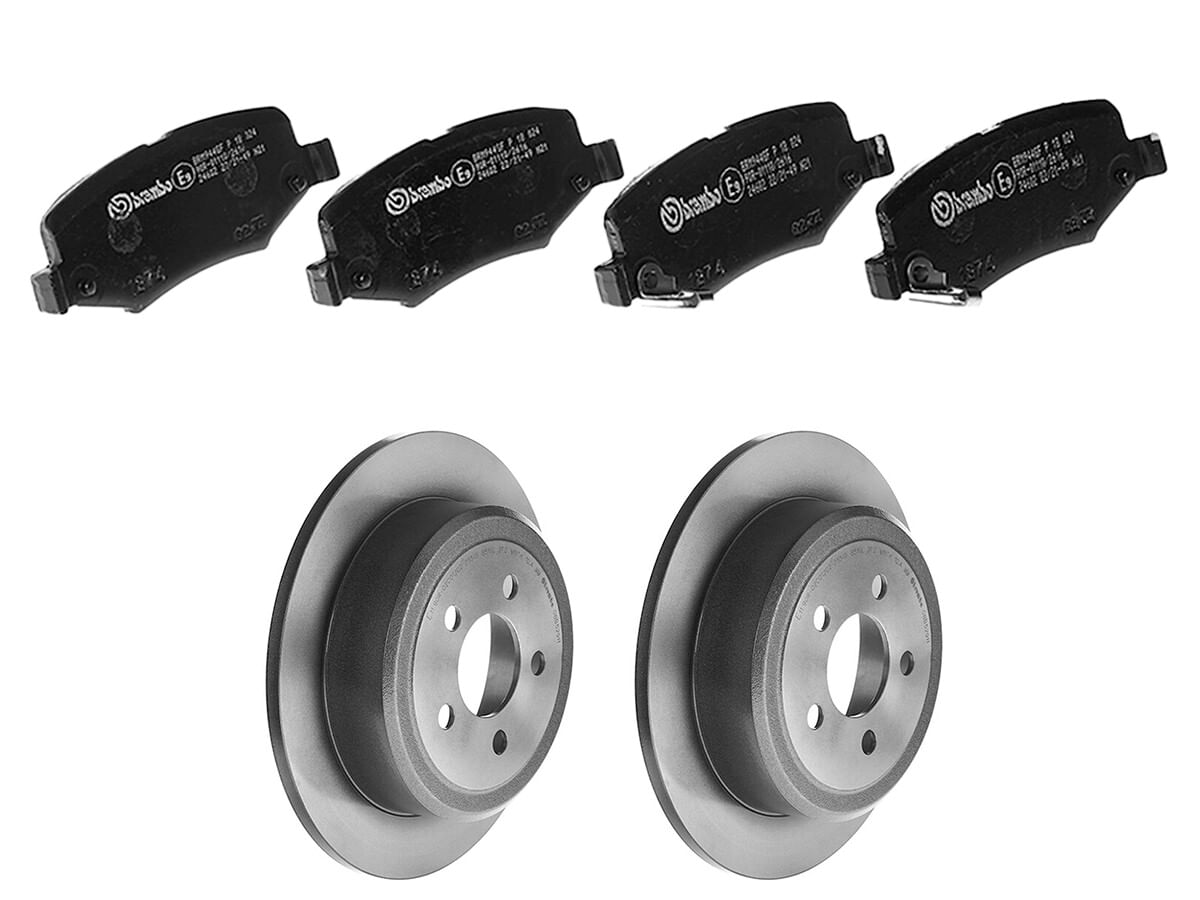 Kit De Balatas Bajos Metales Y 2 Discos Sólidos Traseros