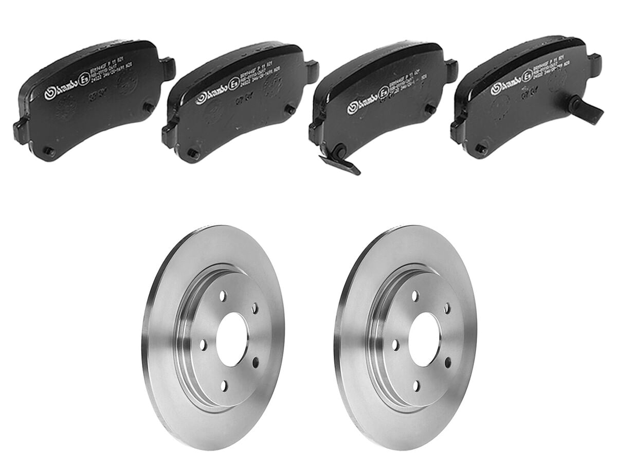 Kit De Balatas Bajos Metales Y 2 Discos Sólidos Traseros