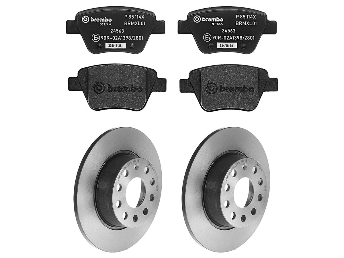 Kit De Balatas SportXtra Y 2 Discos Sólidos Traseros