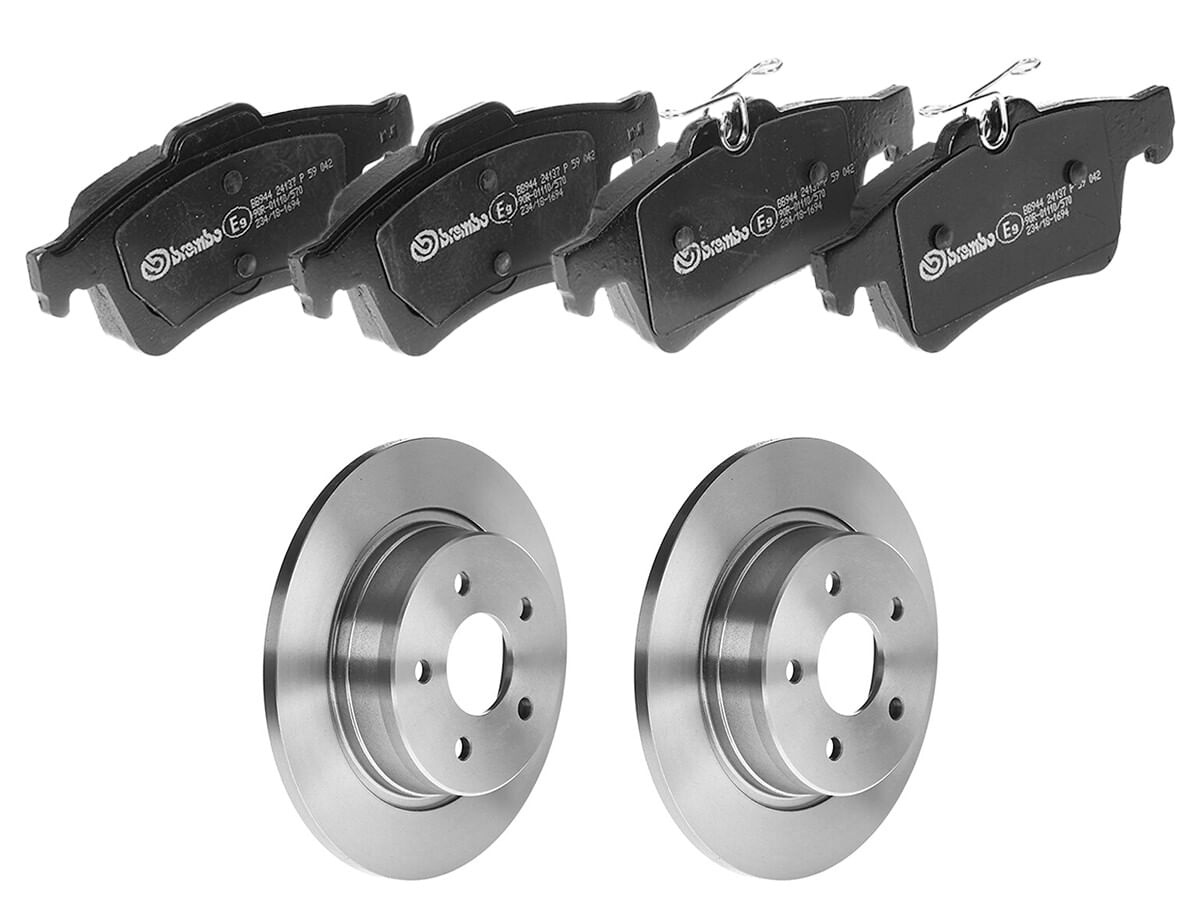 Kit De Balatas Bajos Metales Y 2 Discos Sólidos Traseros