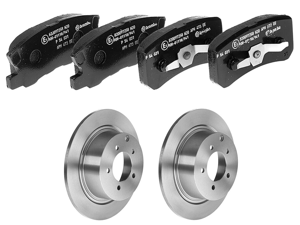 Kit De Balatas Bajos Metales Y 2 Discos Sólidos Traseros
