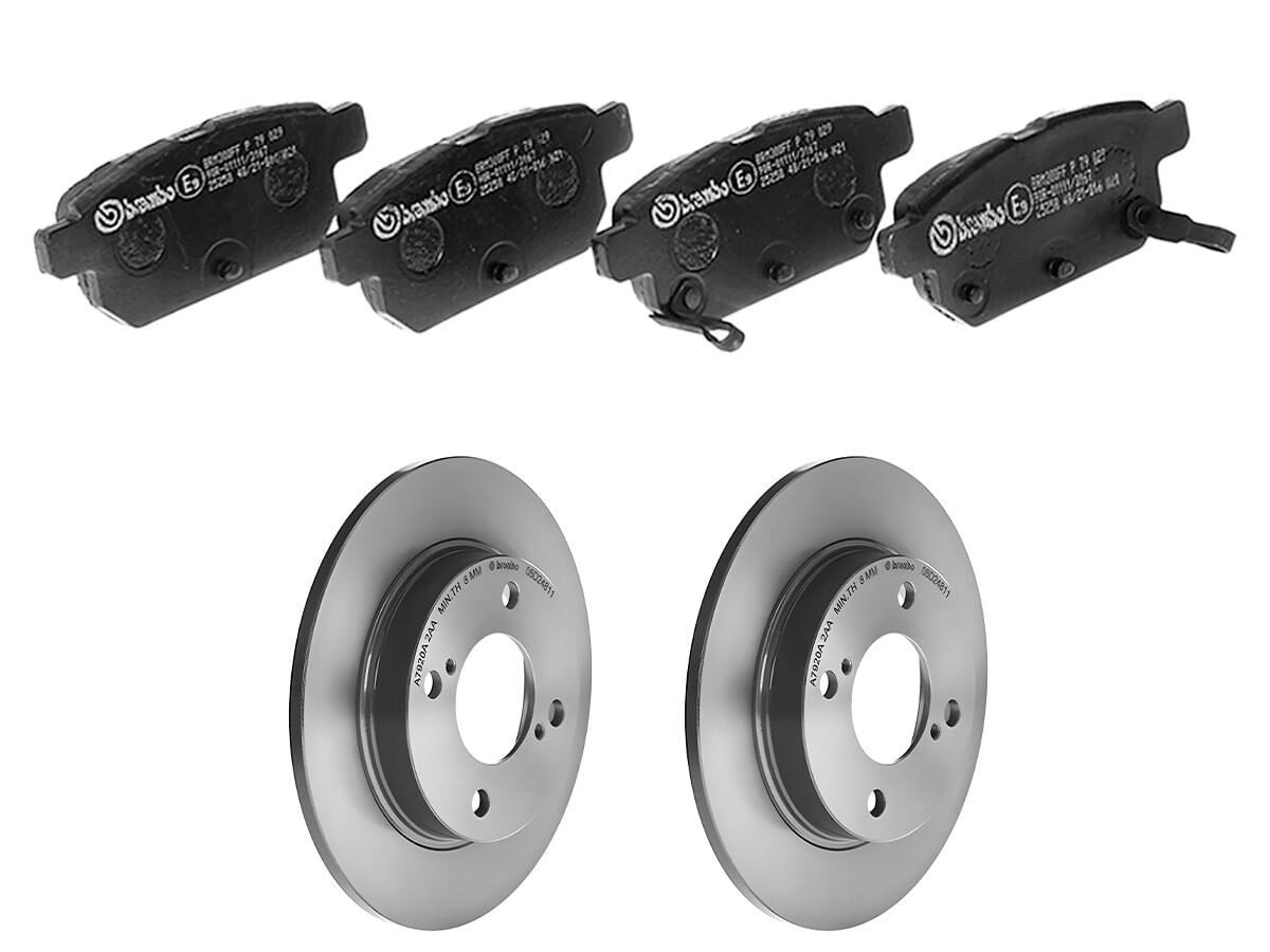Kit De Balatas Bajos Metales Y 2 Discos Sólidos Traseros
