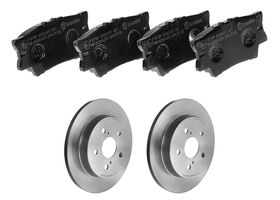 Kit De Balatas Bajos Metales Y 2 Discos Sólidos Traseros