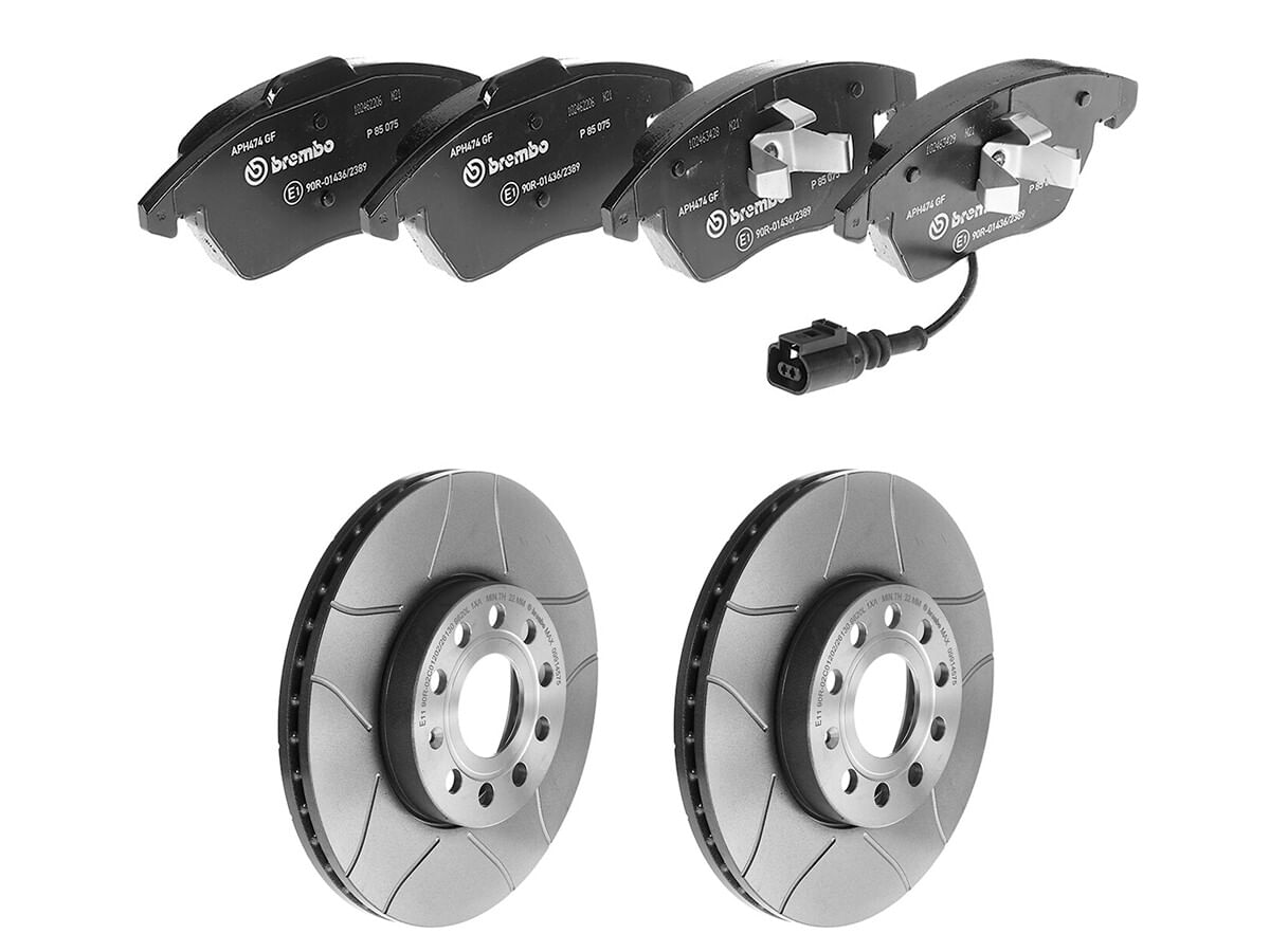 Kit De Balatas Bajos Metales Y 2 Discos Ranurados Delanteros